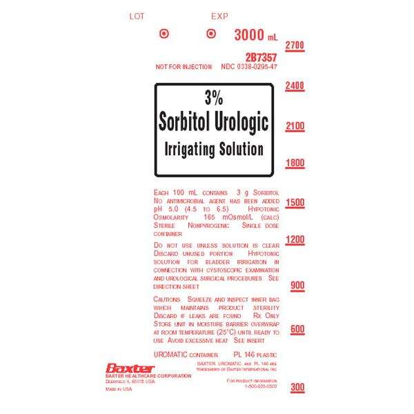 Sorbitol 3% IV Injection Solution Viaflex 3000mL Strl Vflx Urmtc Plstc Bg 4/Ca